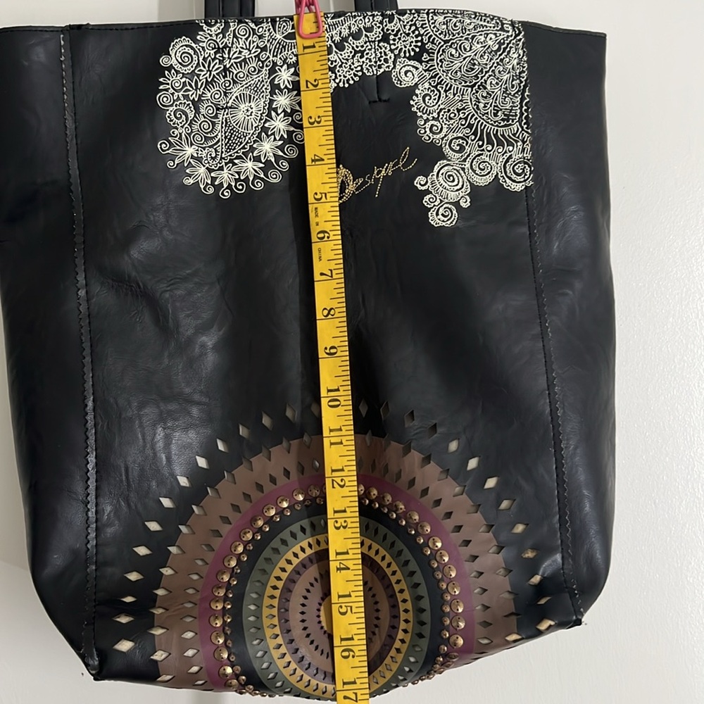 Desigual Black and Gold Tote Bag - Picture 9 of 14